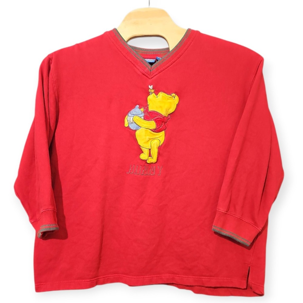 Disney Winnie The Pooh "Hunny" Vintage 90s Y2K Sweatshirt Size XL
